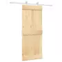 Porta Scorrevole con Set Hardware 85x210 cm Legno Massello Pino