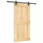 Porta Scorrevole con Set Hardware 100x210cm Legno Massello Pino