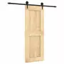 Porta Scorrevole con Set Hardware 80x210 cm Legno Massello Pino