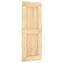 Porta Scorrevole con Set Hardware 80x210 cm Legno Massello Pino