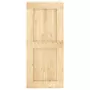 Porta Scorrevole con Set Hardware 90x210 cm Legno Massello Pino