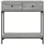 Tavolino Consolle Grigio Sonoma 75x34,5x75cm Legno Multistrato