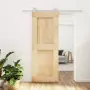 Porta Scorrevole con Set Hardware 80x210 cm Legno Massello Pino