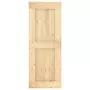 Porta Scorrevole con Set Hardware 80x210 cm Legno Massello Pino