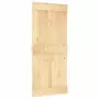 Porta Scorrevole con Set Hardware 90x210 cm Legno Massello Pino