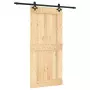 Porta Scorrevole con Set Hardware 95x210 cm Legno Massello Pino