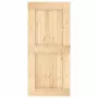 Porta Scorrevole con Set Hardware 95x210 cm Legno Massello Pino