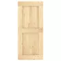 Porta Scorrevole con Set Hardware 90x210 cm Legno Massello Pino