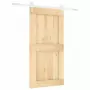 Porta Scorrevole con Set Hardware 100x210cm Legno Massello Pino