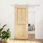 Porta Scorrevole con Set Hardware 85x210 cm Legno Massello Pino