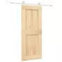 Porta Scorrevole con Set Hardware 85x210 cm Legno Massello Pino