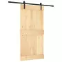 Porta Scorrevole con Set Hardware 100x210cm Legno Massello Pino