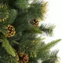 Albero di Natale Artificiale Incernierato con Pigne 180 cm