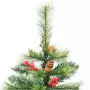 Albero Natale Artificiale Incernierato con Pigne e Bacche 120cm