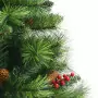 Albero Natale Artificiale Incernierato con Pigne e Bacche 120cm