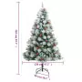 Albero Natale Artificiale Incernierato con Pigne e Bacche 210cm