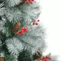 Albero Natale Artificiale Incernierato con Pigne e Bacche 240cm