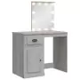 Toeletta con Luci LED Grigio Sonoma 90x42x132,5 cm