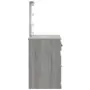 Toeletta con Luci LED Grigio Sonoma 90x42x132,5 cm