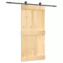 Porta Scorrevole con Set Hardware 100x210cm Legno Massello Pino