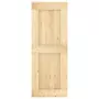 Porta Scorrevole con Set Hardware 80x210 cm Legno Massello Pino