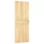 Porta Scorrevole con Set Hardware 80x210 cm Legno Massello Pino