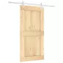 Porta Scorrevole con Set Hardware 100x210cm Legno Massello Pino