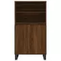 Credenza Rovere Marrone 60x36x110 cm in Legno Multistrato