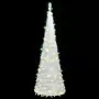 Albero di Natale Artificiale Pop-up con 100 LED Bianco 150 cm