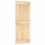 Porta Scorrevole con Set Hardware 80x210 cm Legno Massello Pino