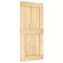 Porta Scorrevole con Set Hardware 95x210 cm Legno Massello Pino