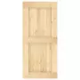 Porta Scorrevole con Set Hardware 95x210 cm Legno Massello Pino