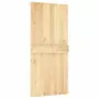 Porta Scorrevole con Set Hardware 95x210 cm Legno Massello Pino