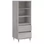 Credenza Grigio Sonoma 40x36x110 cm in Legno Multistrato