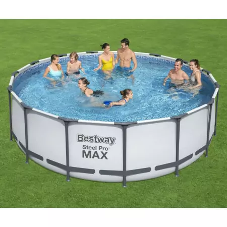 Bestway Set Piscina Rotonda Steel Pro MAX 457x122 cm