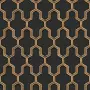 DUTCH WALLCOVERINGS Carta da Parati Geometric Nero e Oro