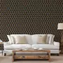 DUTCH WALLCOVERINGS Carta da Parati Geometric Nero e Oro