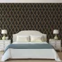 DUTCH WALLCOVERINGS Carta da Parati Geometric Nero e Oro