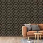 DUTCH WALLCOVERINGS Carta da Parati Geometric Nero e Oro