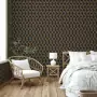 DUTCH WALLCOVERINGS Carta da Parati Geometric Nero e Oro