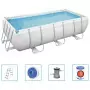 Bestway Set Piscina Power Steel Rettangolare 404x201x100 cm