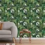 DUTCH WALLCOVERINGS Carta da Parati "Eden" Nero e Verde Scuro