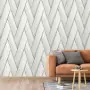 DUTCH WALLCOVERINGS Carta da Parati Geometric Bianco e Oro