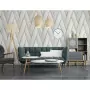 DUTCH WALLCOVERINGS Carta da Parati Geometric Bianco e Oro