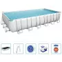 Bestway Set Piscina Power Steel Rettangolare 732x366x132 cm