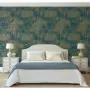 DUTCH WALLCOVERINGS Carta da Parati "Tropical" Blu Scuro e Oro