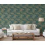 DUTCH WALLCOVERINGS Carta da Parati "Tropical" Blu Scuro e Oro