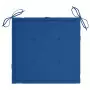 Cuscini per Sedie da Giardino 2 pz Blu Reale 50x50x3 cm Tessuto