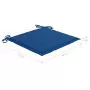 Cuscini per Sedie da Giardino 2 pz Blu Reale 50x50x3 cm Tessuto