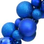 Ghirlanda di Palline di Natale Blu 175 cm in Polistirene